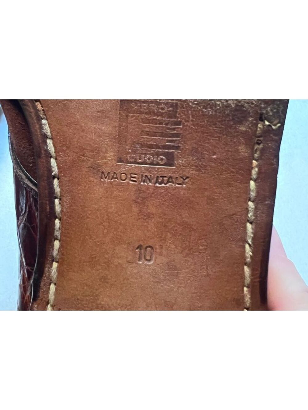 David Eden Italian Suede & Alligator Single Strap Monk Shoes Y2K Men Size 10 - Picture 6 of 9